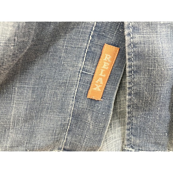 Tommy Bahama Shirt Size Large 100% Linen Button Pocket Relax Island Beach - Picture 8 of 11